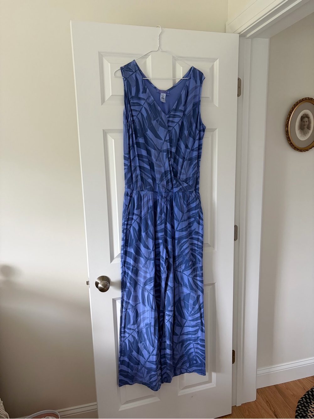 *Fresh Produce* Blue Printed Sleeveless Jumpsuit